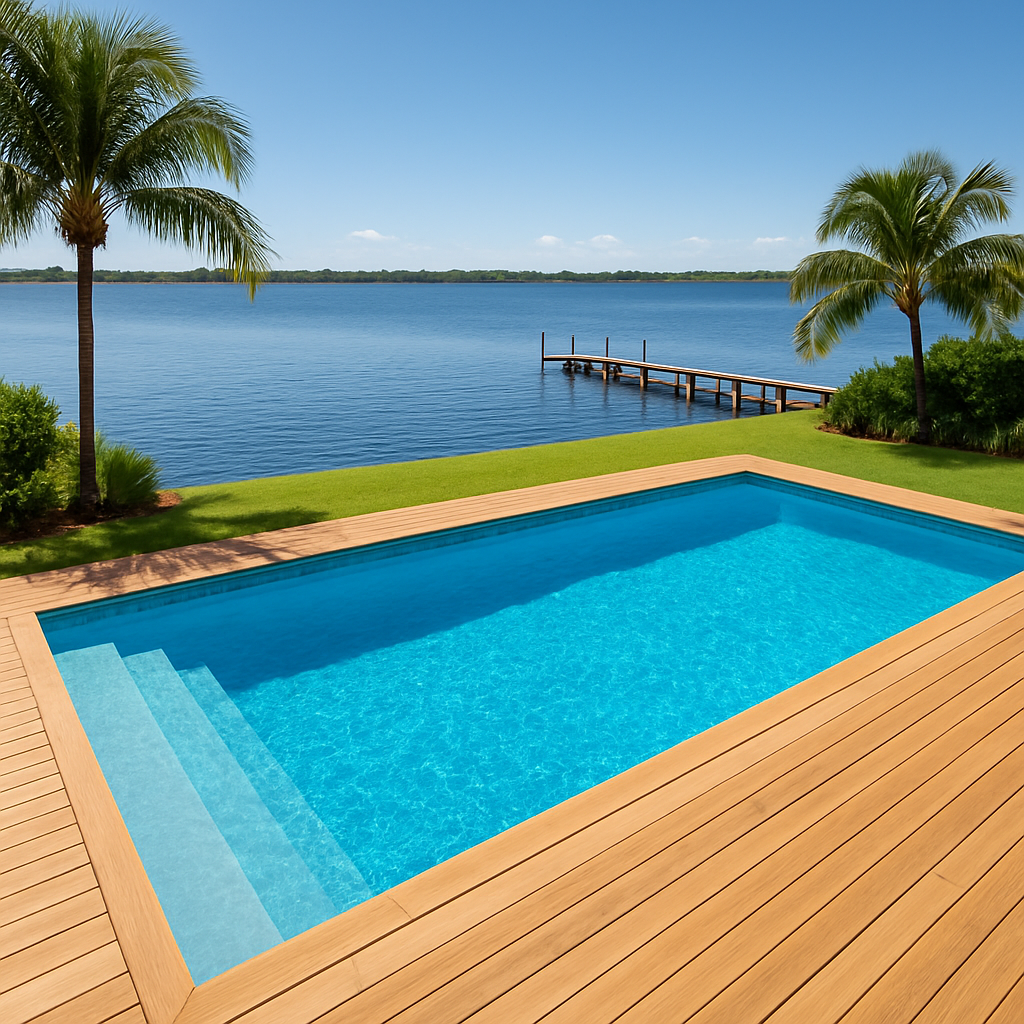 Colombian Beach fiberglass pool