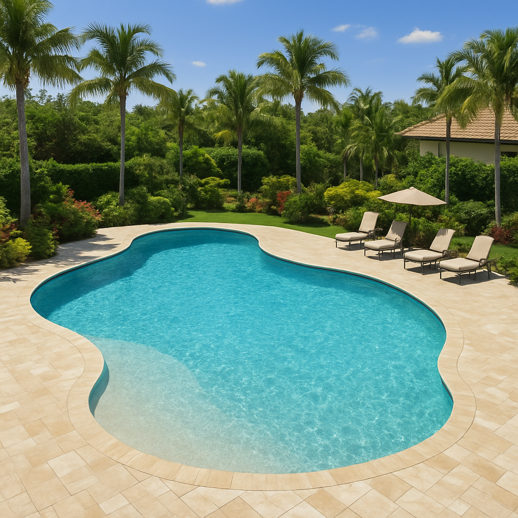 Roatan Beach fiberglass pool